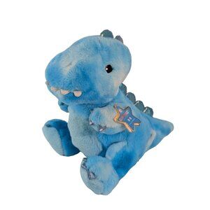 FAO Schwarz Glow Brights Blue Dinosaur Plush 12" Lights Sounds Tested New